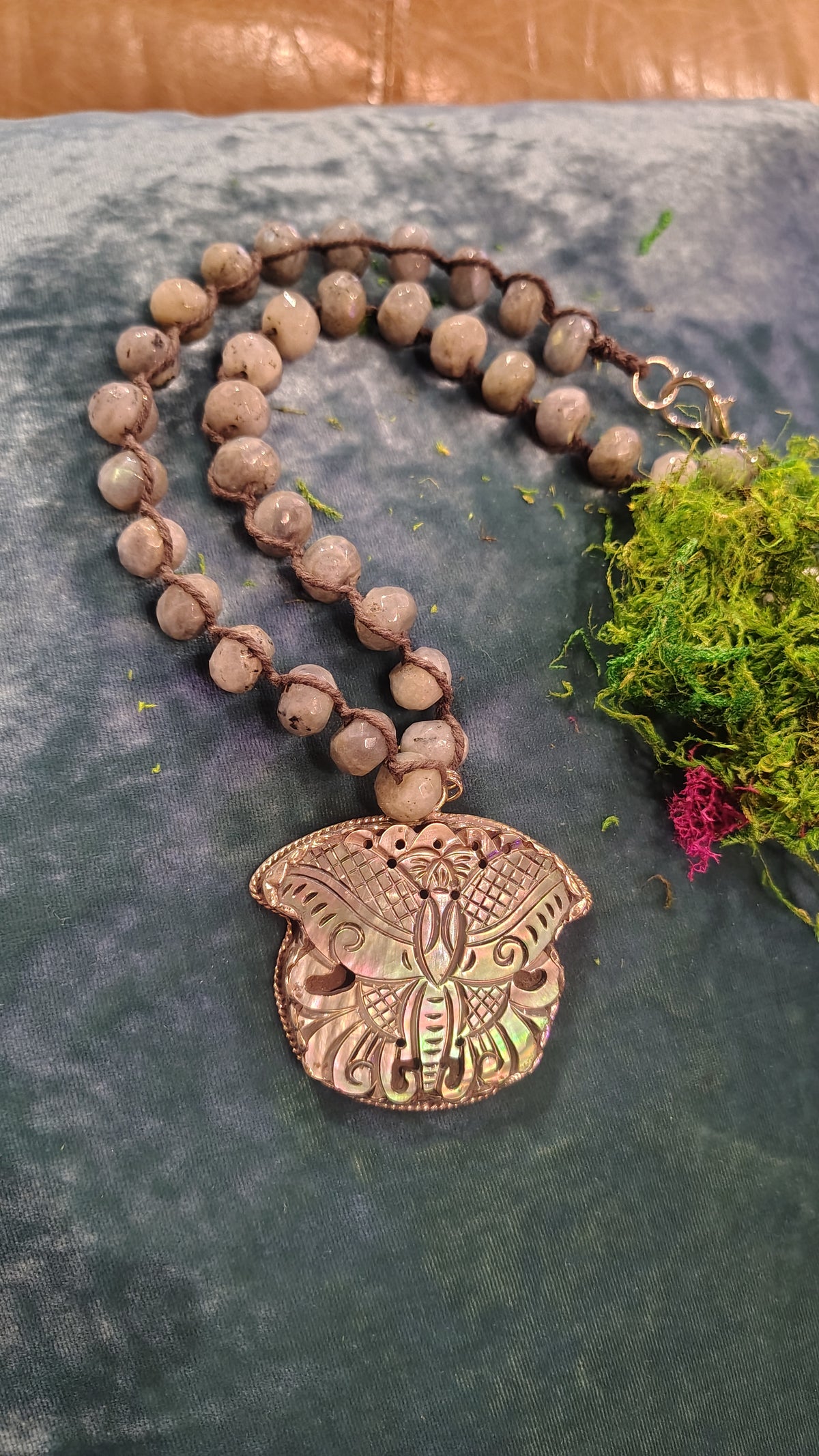 Abalone moth Necklace