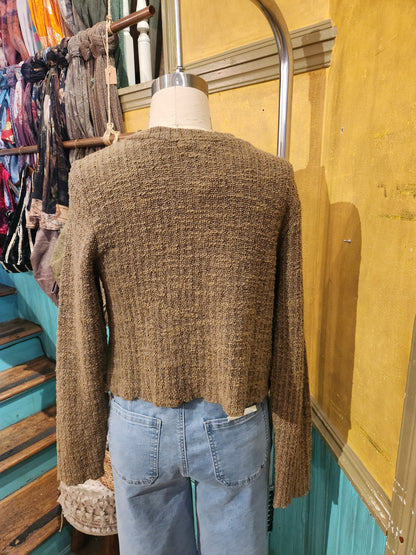 Curved Crop Sweater - Multiple Colors