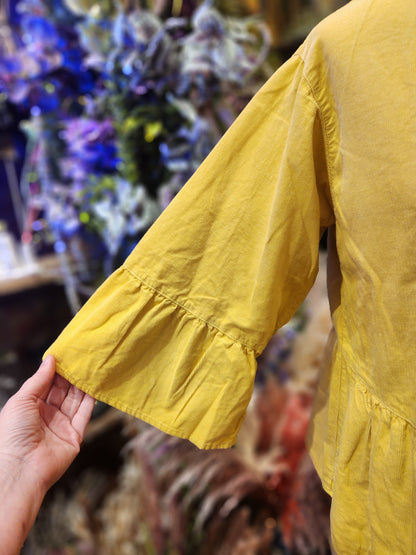Kleen Linen/ Cotton  Ruffle Crop Jacket