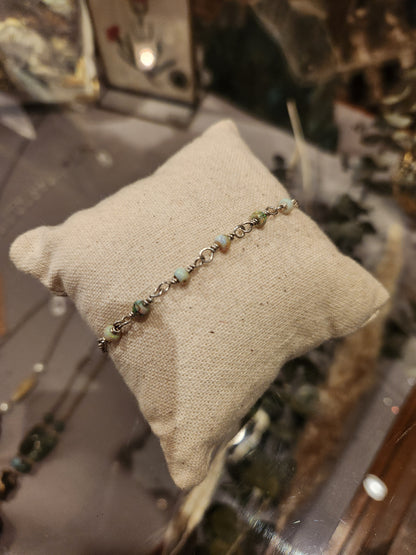 Sterling Silver Opal Bracelet