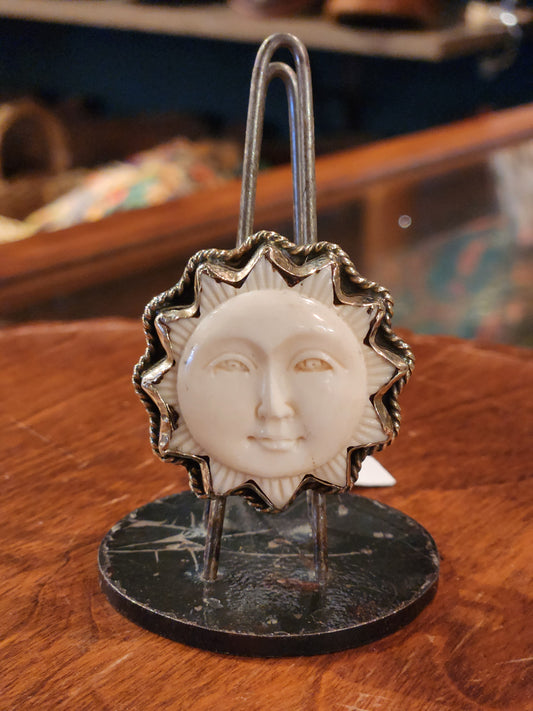 Carved Bone Sun Ring