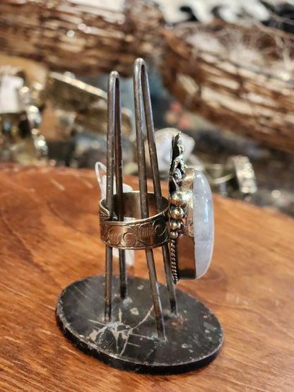 Rounded Moonstone Ring