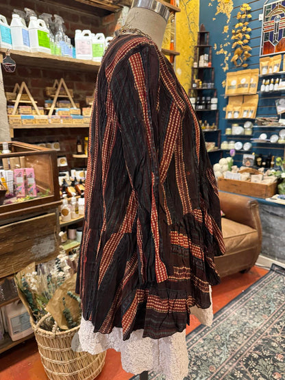 Maya Shrug, 3/4 Sleeve - Dakota Stripe