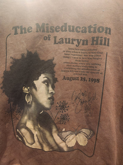 Hand-Dyed Lauryn Hill Graphic Print Sweatshirt