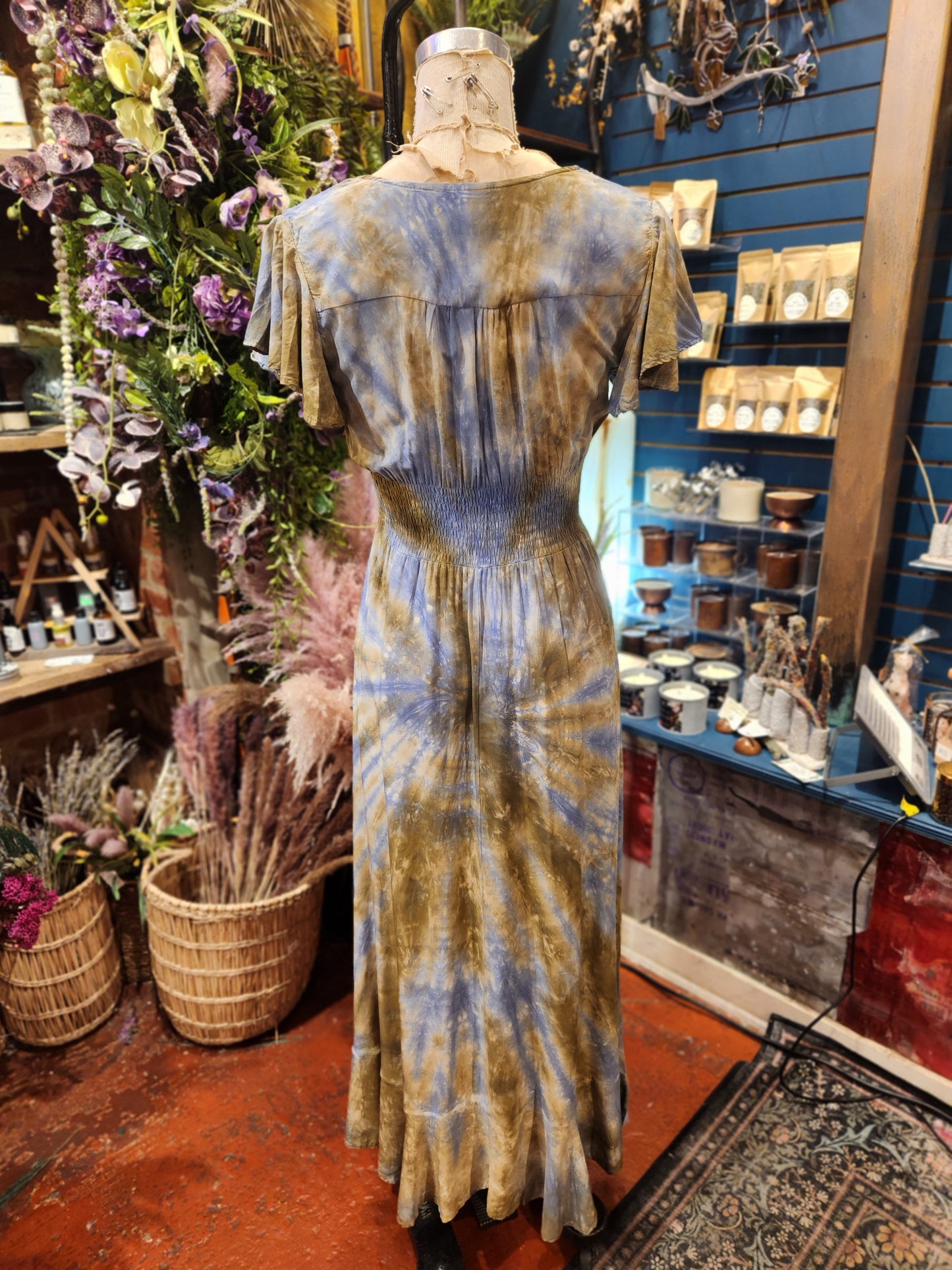 Rhythm & Blues- Tie Dye Maxi Dress