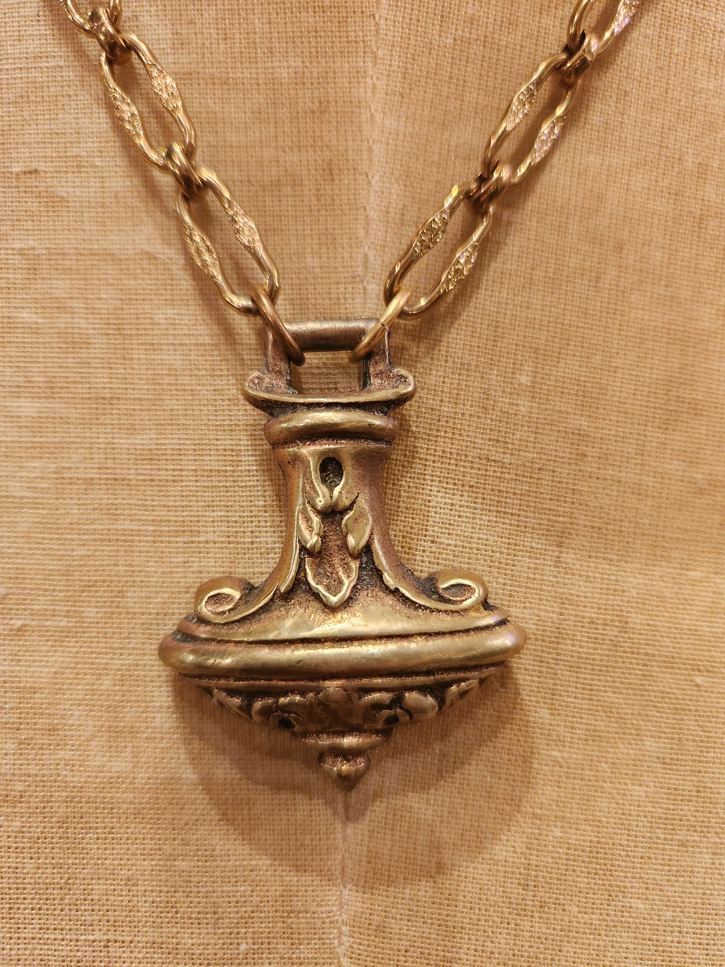 OOAK Vintage Chain with Antique Drawer Pull