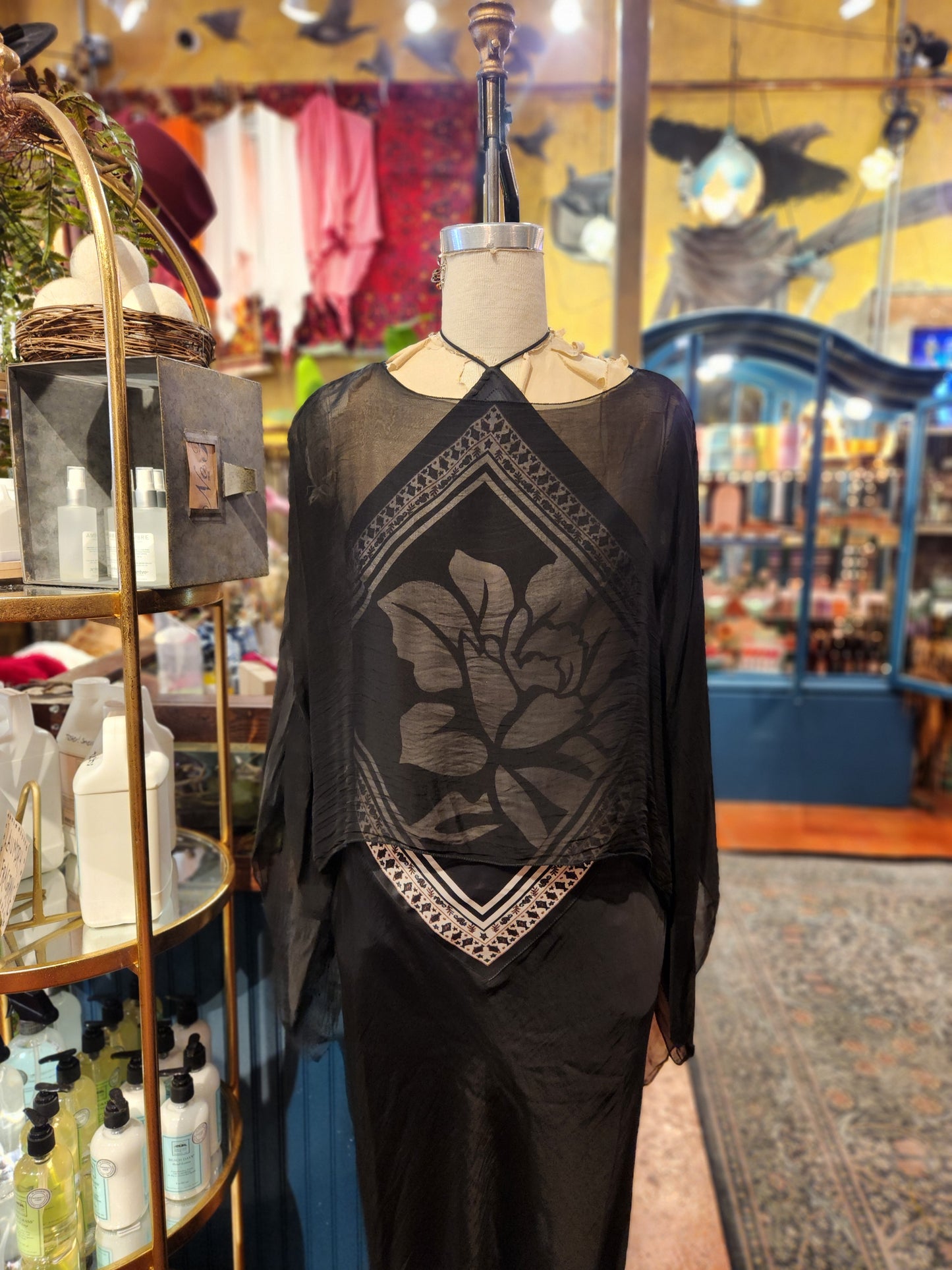 Silk Blend Sheer Cape