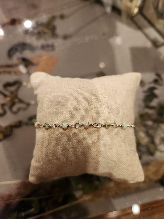 Sterling Silver Opal Bracelet
