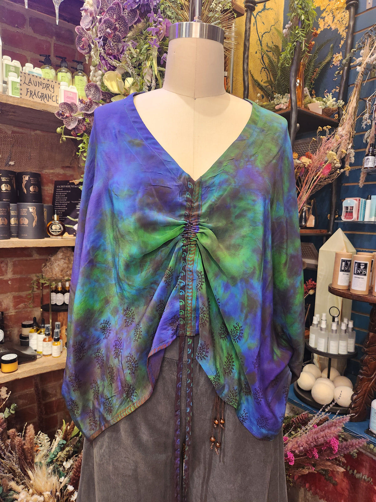 Crepe Sari Hi Lo Butterfly Top 2