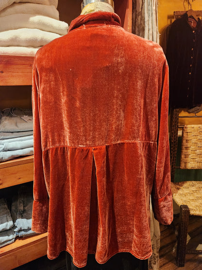 Velvet Crop Easy Shirt - Tandoori