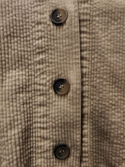 Cropped Lux Cord Jacket - Moonbeam