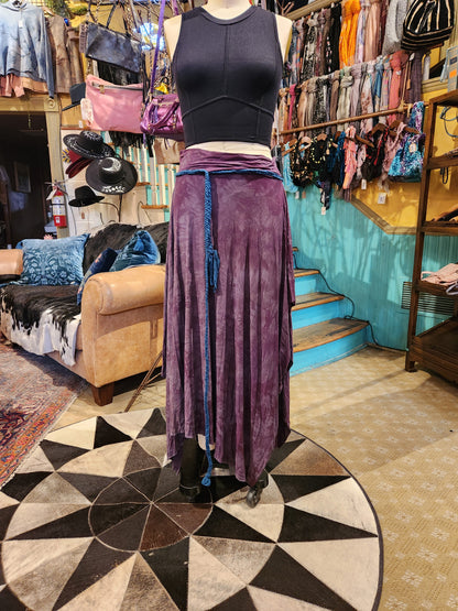 Maxi Athena Skirt - Purple w/ Teal Braided Tie
