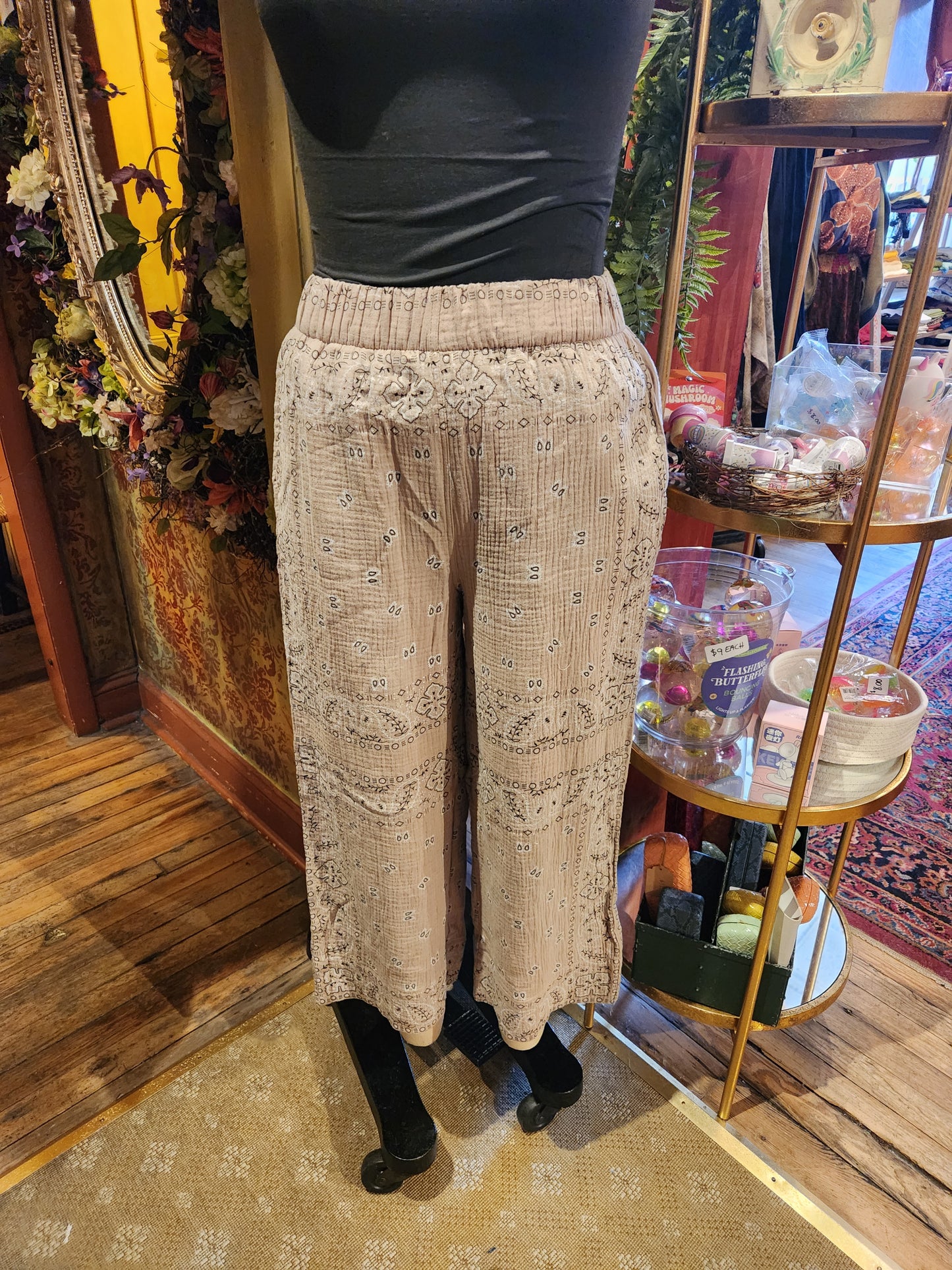 Bandana Crop Pant - Sand