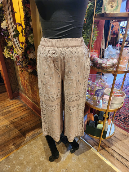Bandana Crop Pant - Sand
