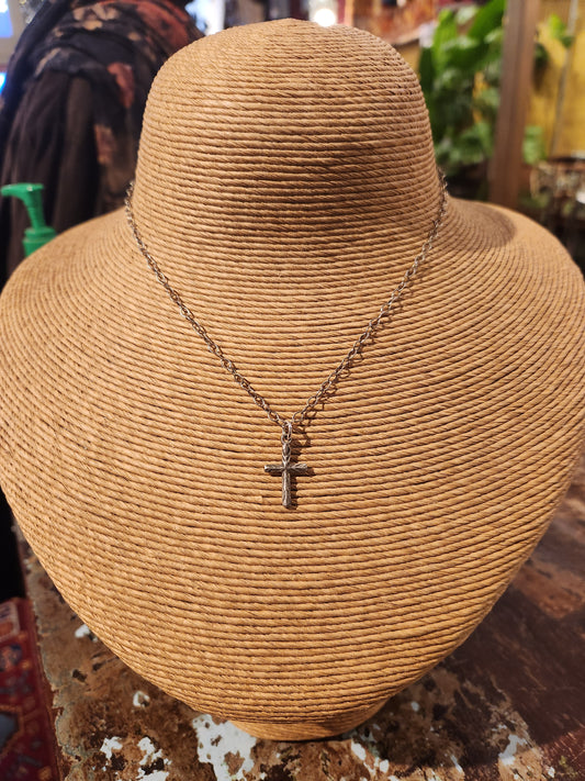 Small Cross Sterling Silver Necklace