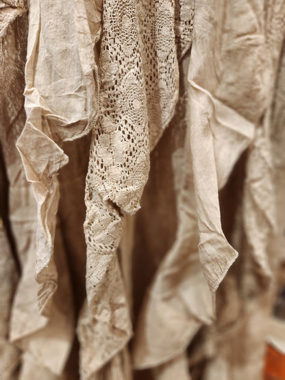 Sand Lace Ruffle Skirt