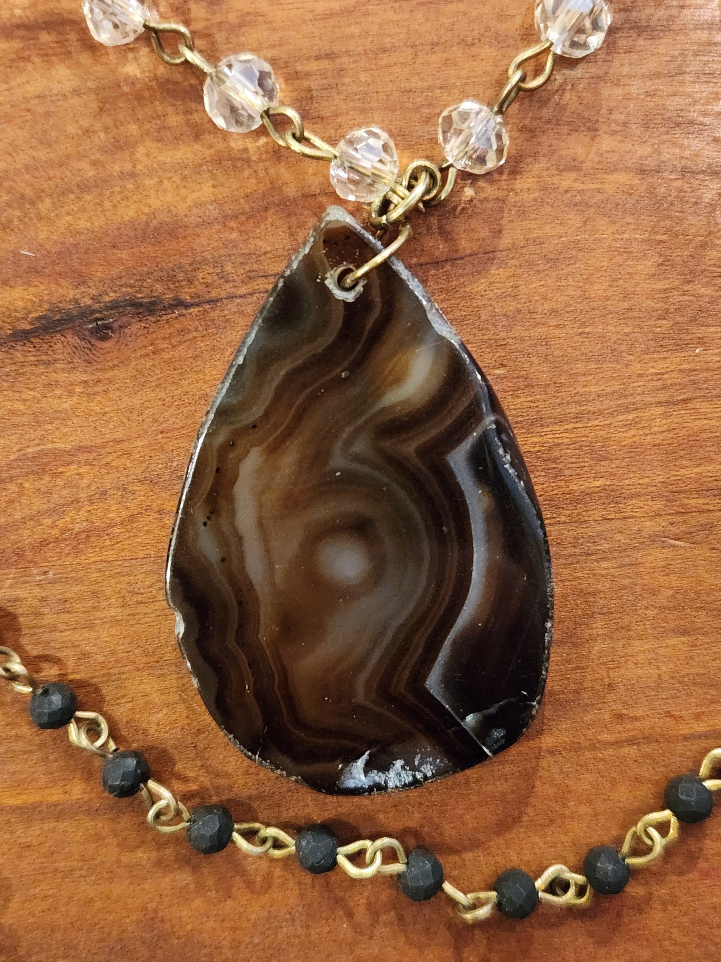 Gemstone Triple Layer Switch It Length Necklace