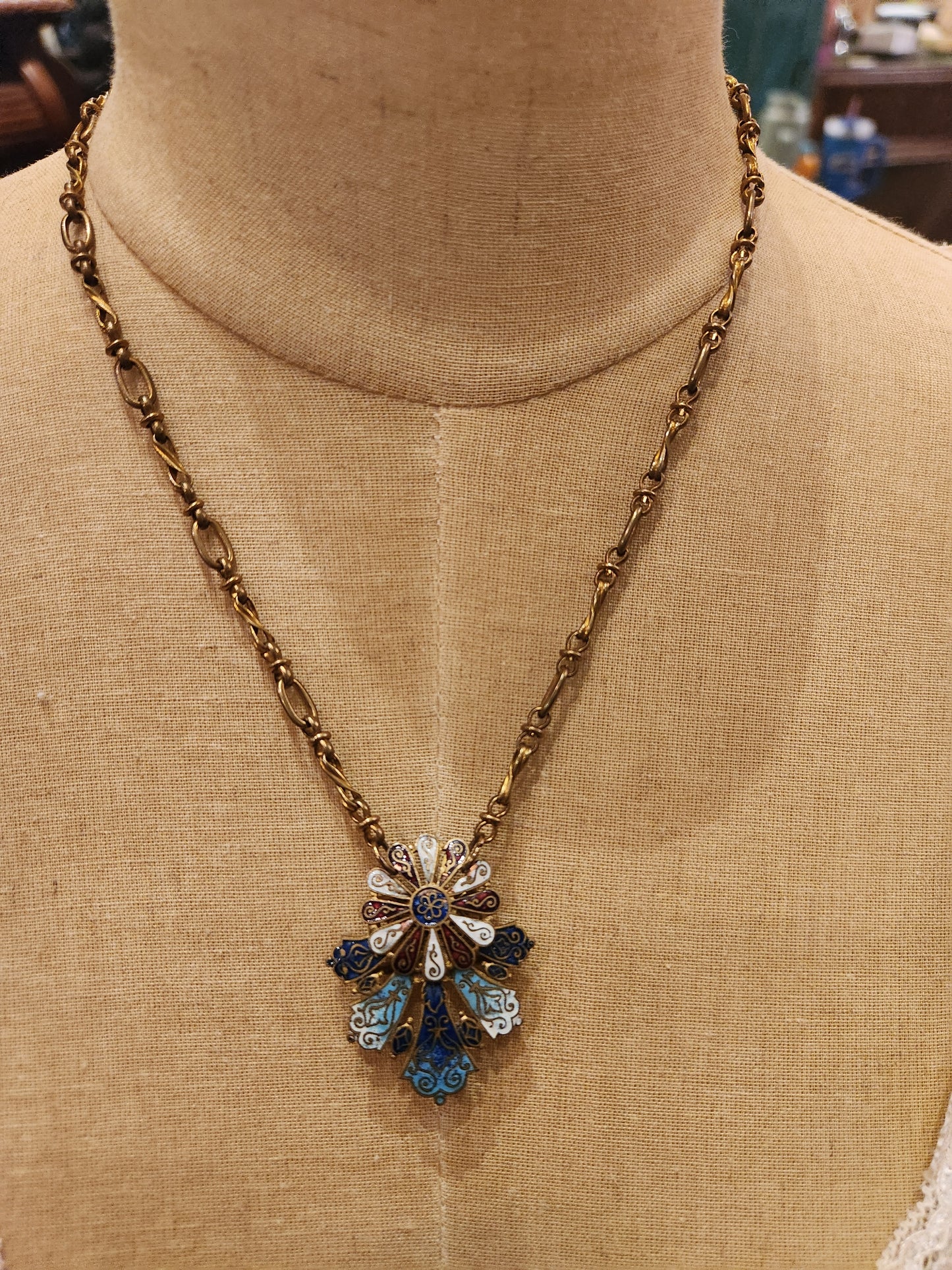 OOAK Vintage Chain with Vintage Sash Belt