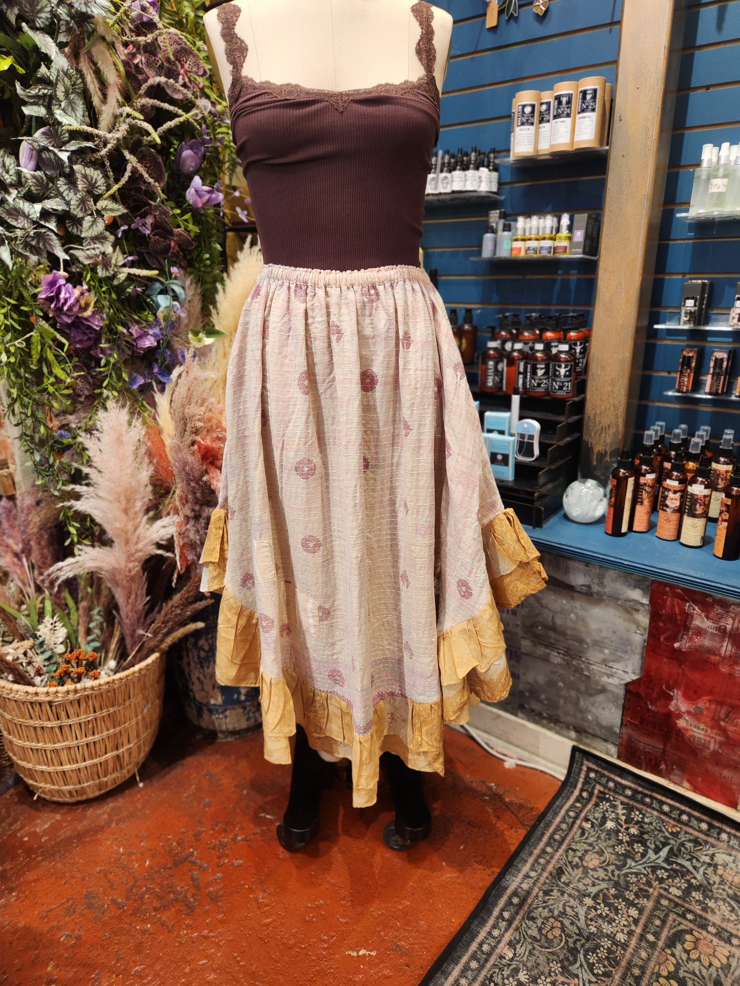 Pareo Kantha Wild Rose Skirt