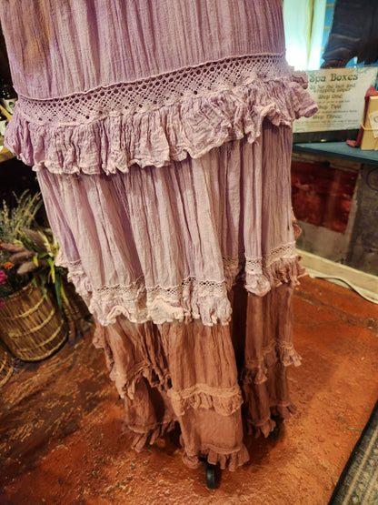 Purple Paradise Ruffle Dress