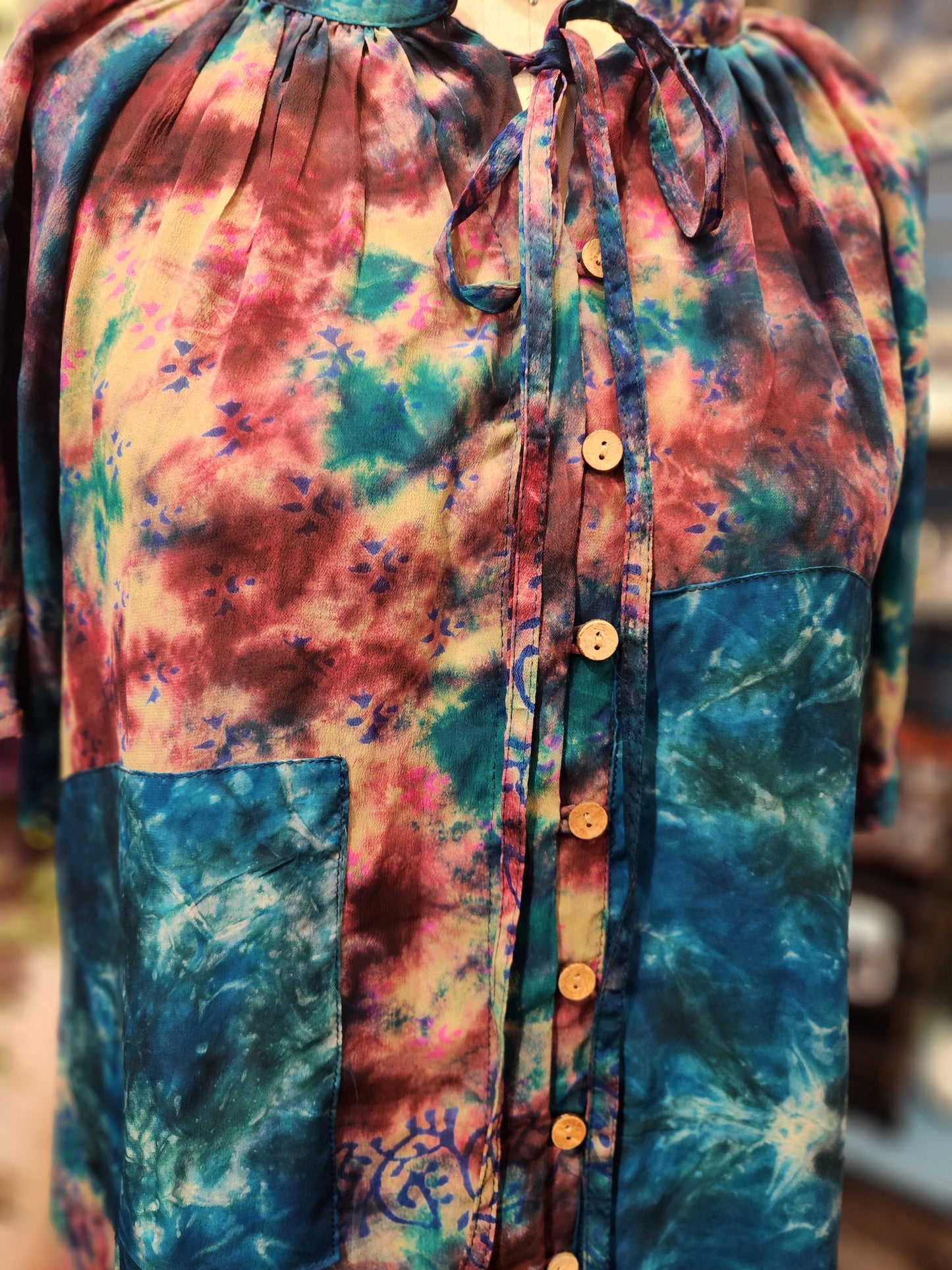 Crepe Sari Summer Woodstock Duster