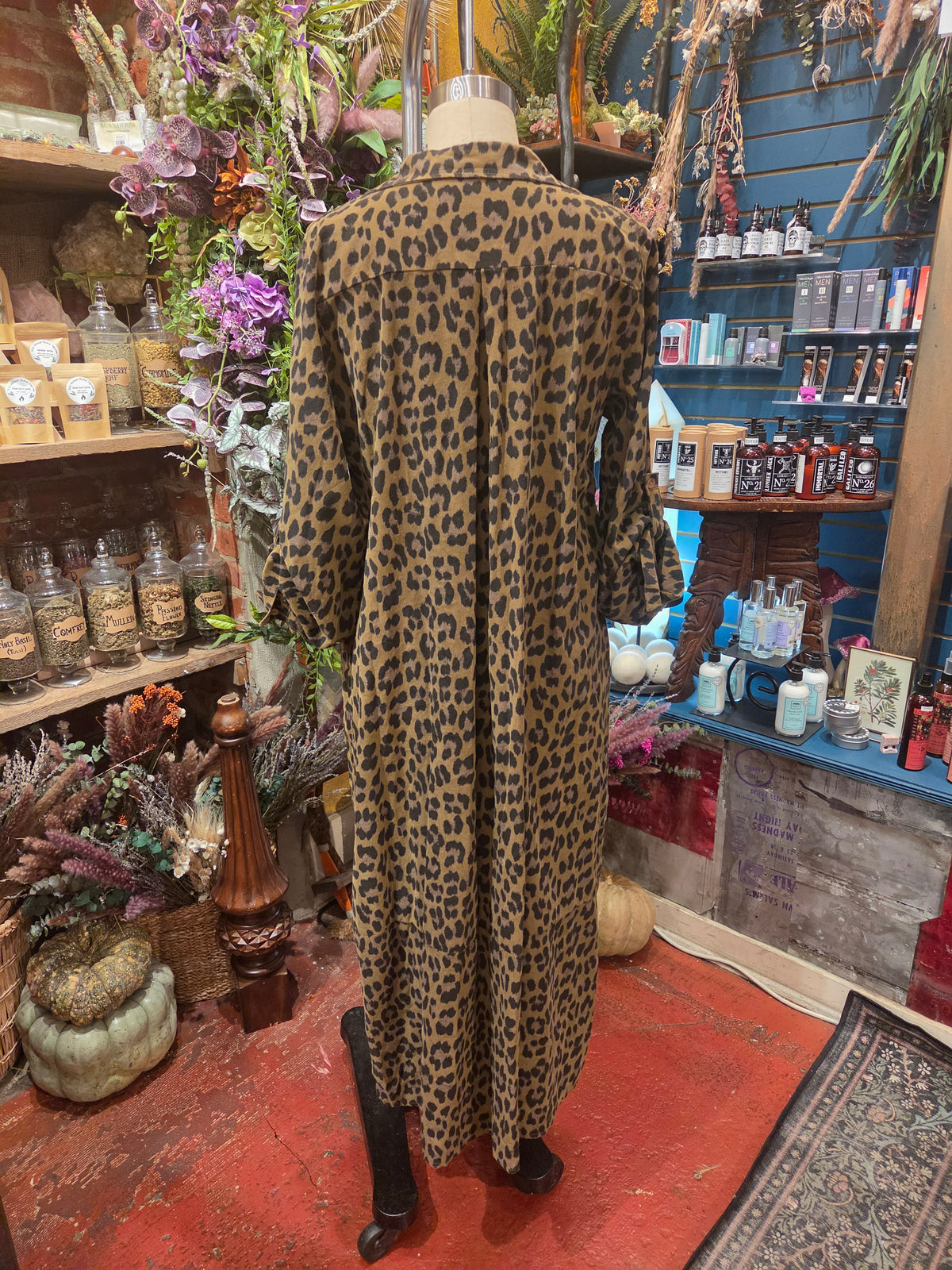 Saga Animal Print Shirt Dress