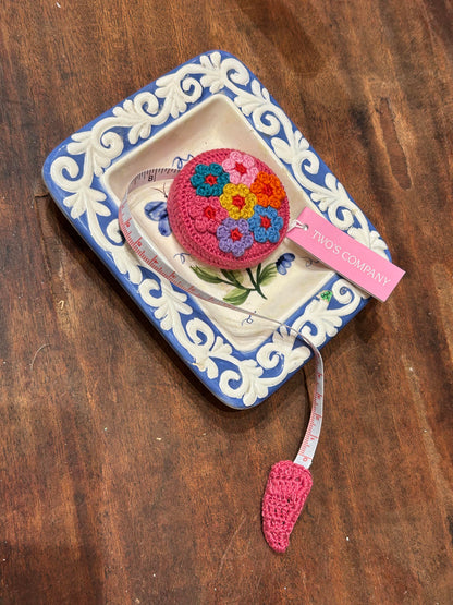 Floribunda Hand-Crocheted Measuring Tape - Pink