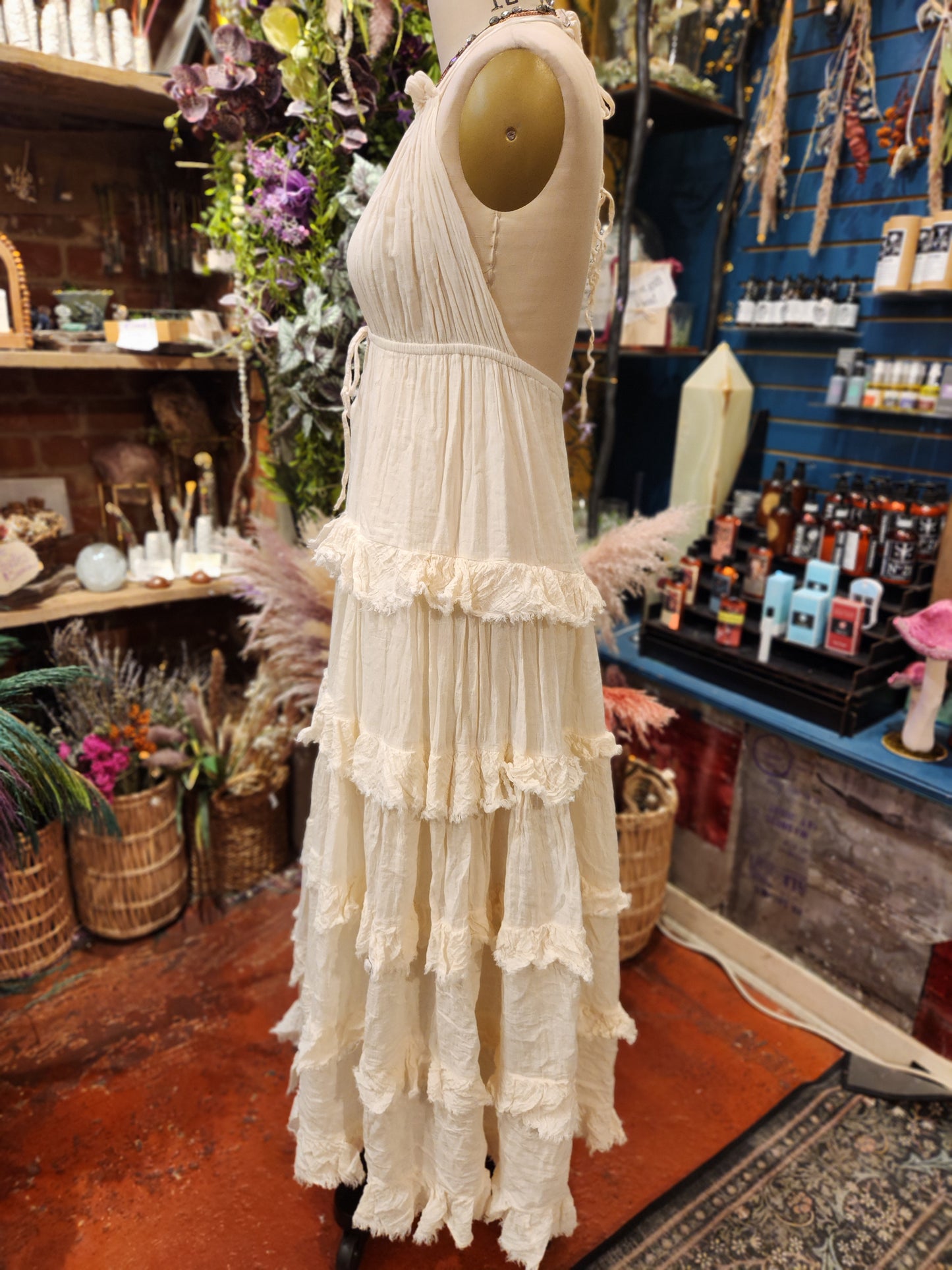 Ivory Ruffle Dress