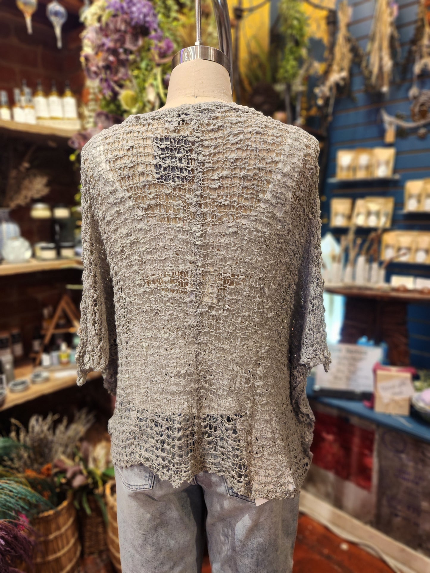 Mimo Button Short Sleeve Top