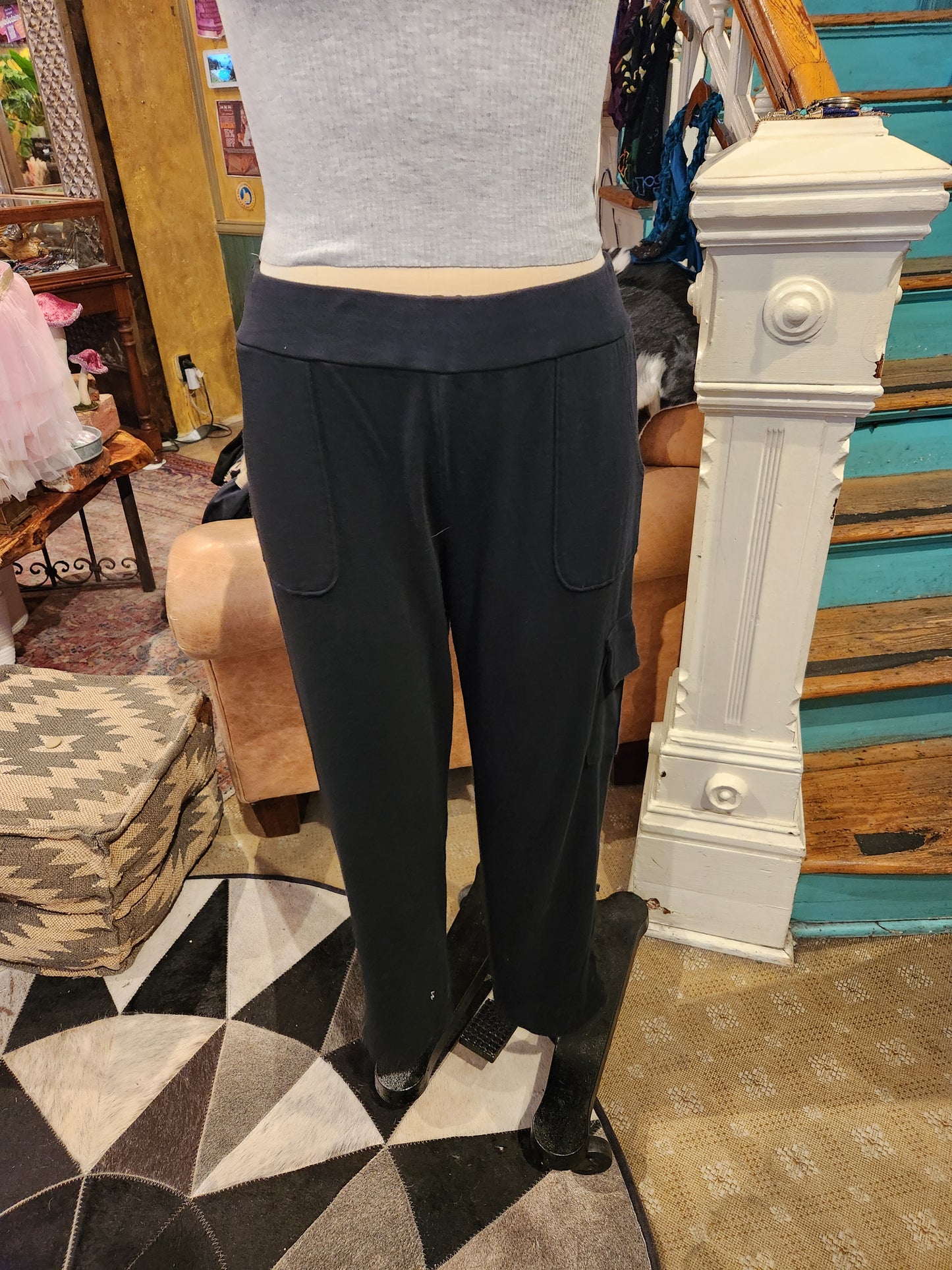 French Terry Pant - Black