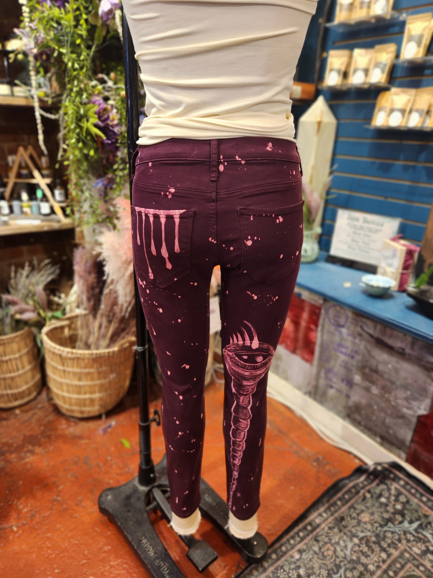 Traumatism Art Drippy Skinny Jean