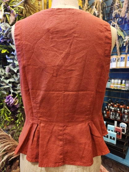 Kleen Linen/ Cotton Tucks Vest