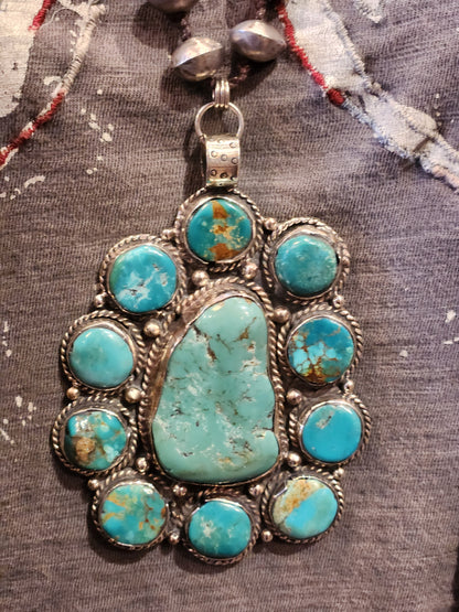 Organic Shaped Chrysocolla Statement Necklace