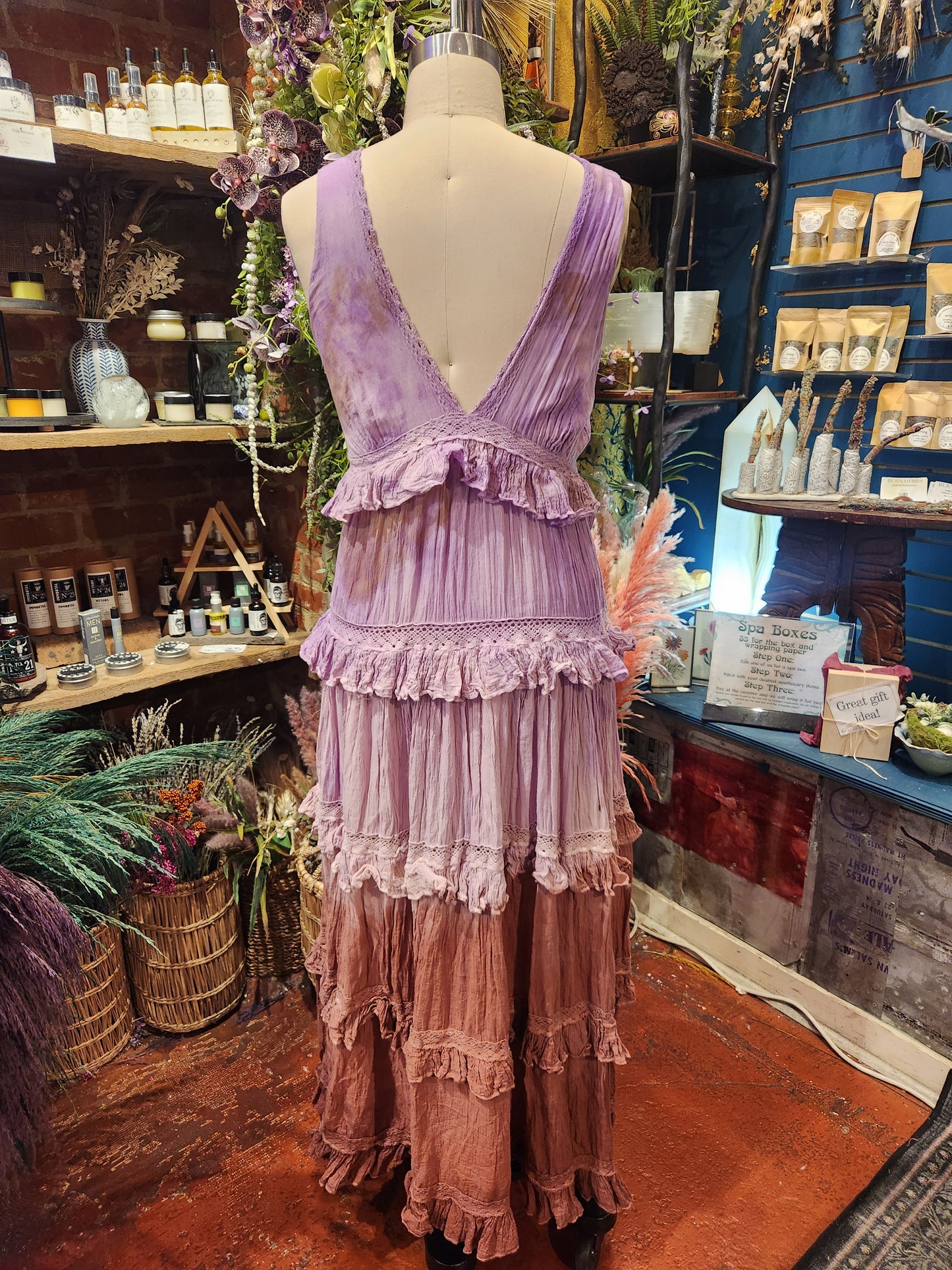 Purple Paradise Ruffle Dress