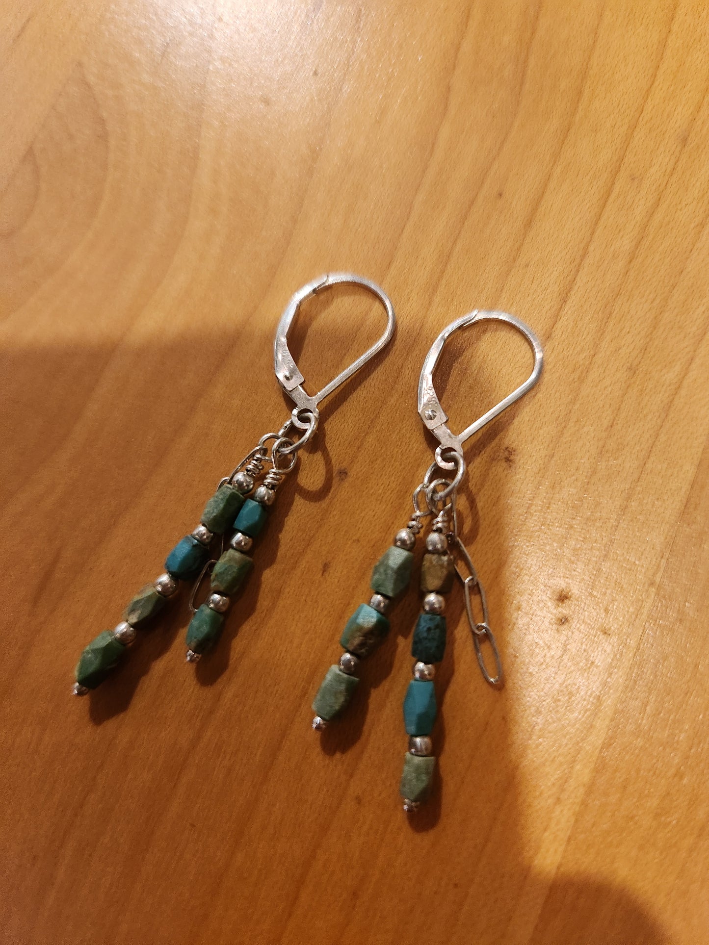 Beaded Strand Earrings - Sterling Silver