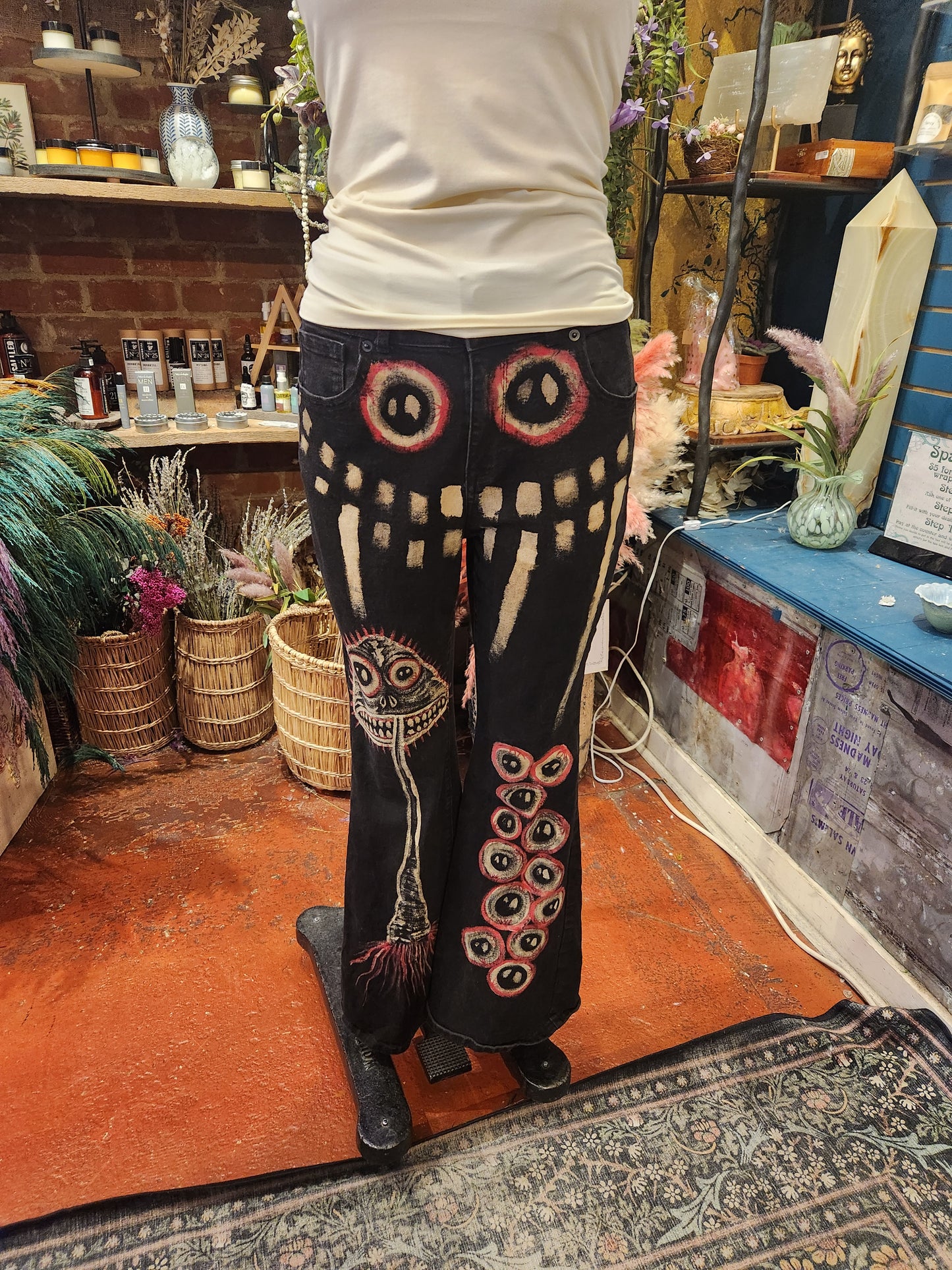 Traumatism Art Roe Bell Bottom Jean