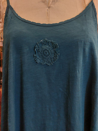 Cami with Lace Inset and Raw Edges