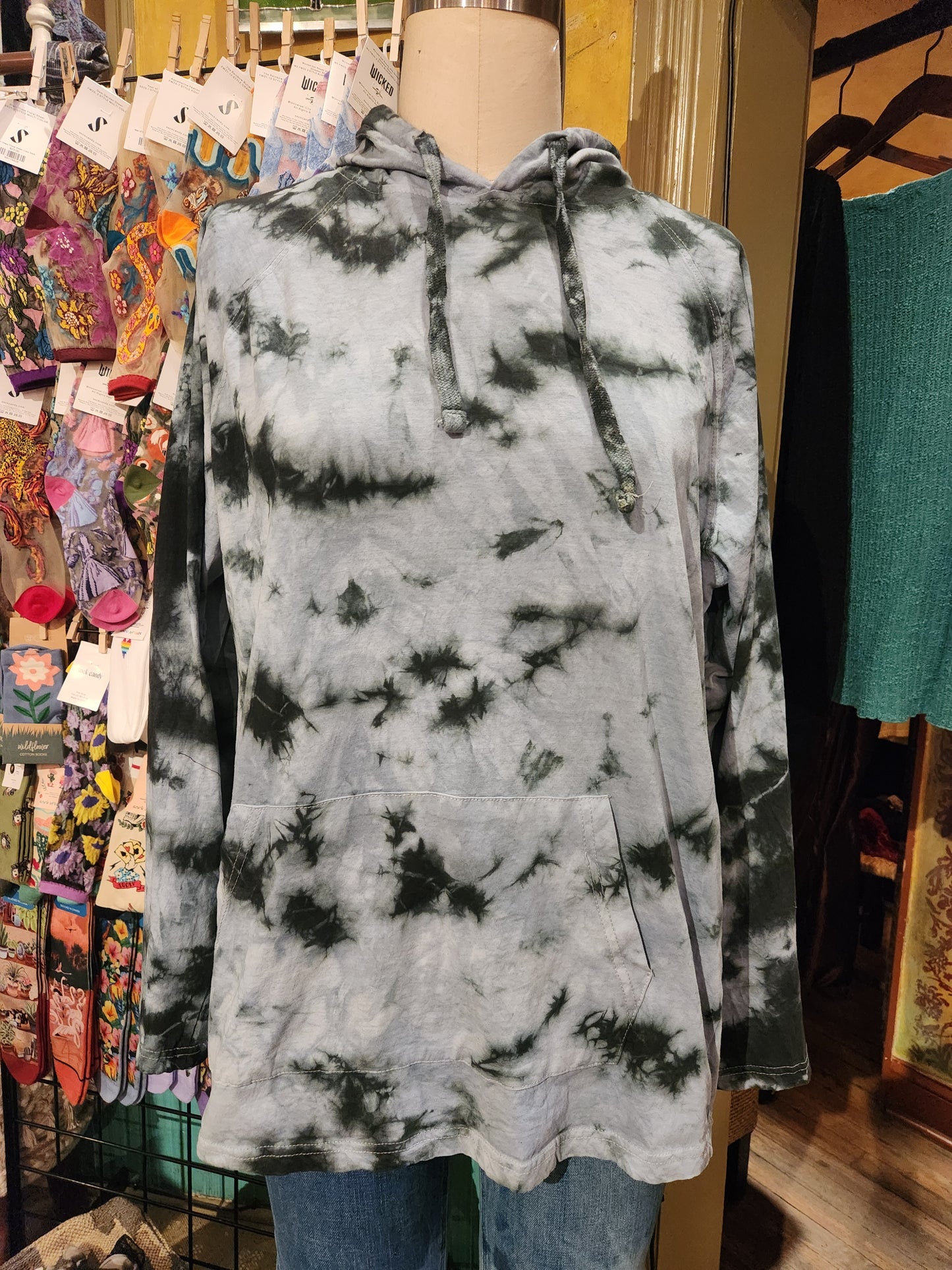 Hand Dyed Hawks Bay Men's Light Weight Hoodie (choose color)