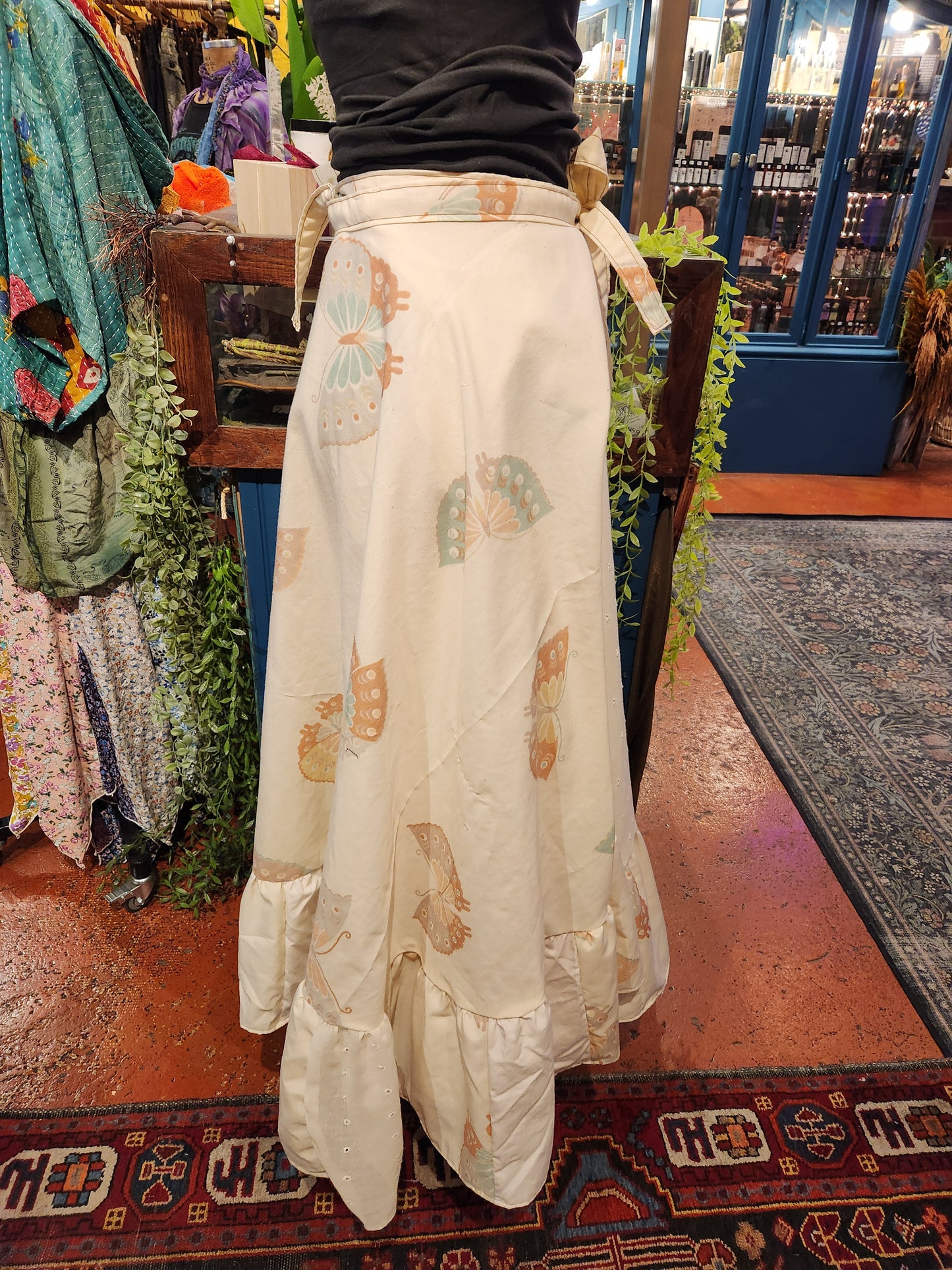 OOAK Butterfly Split Side Maxi Skirt
