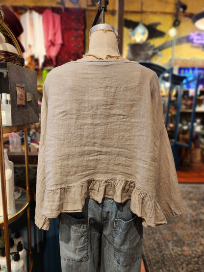 Ruffle Hem Crop Top