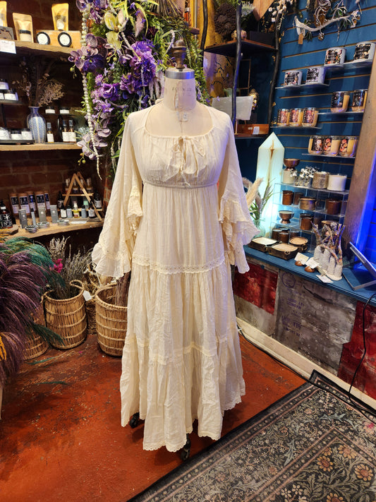 The Imogene -Ruffle Tie Dress ( one size)