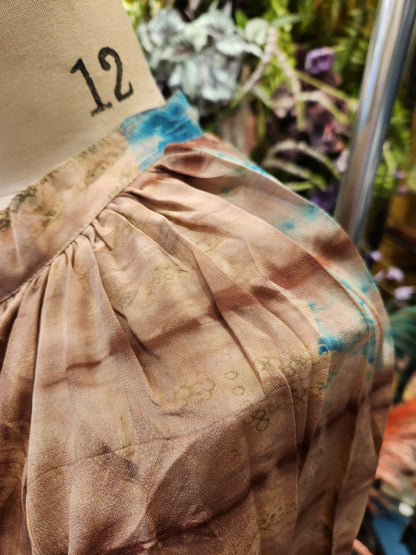 Crepe Sari Woodstock Duster Dress