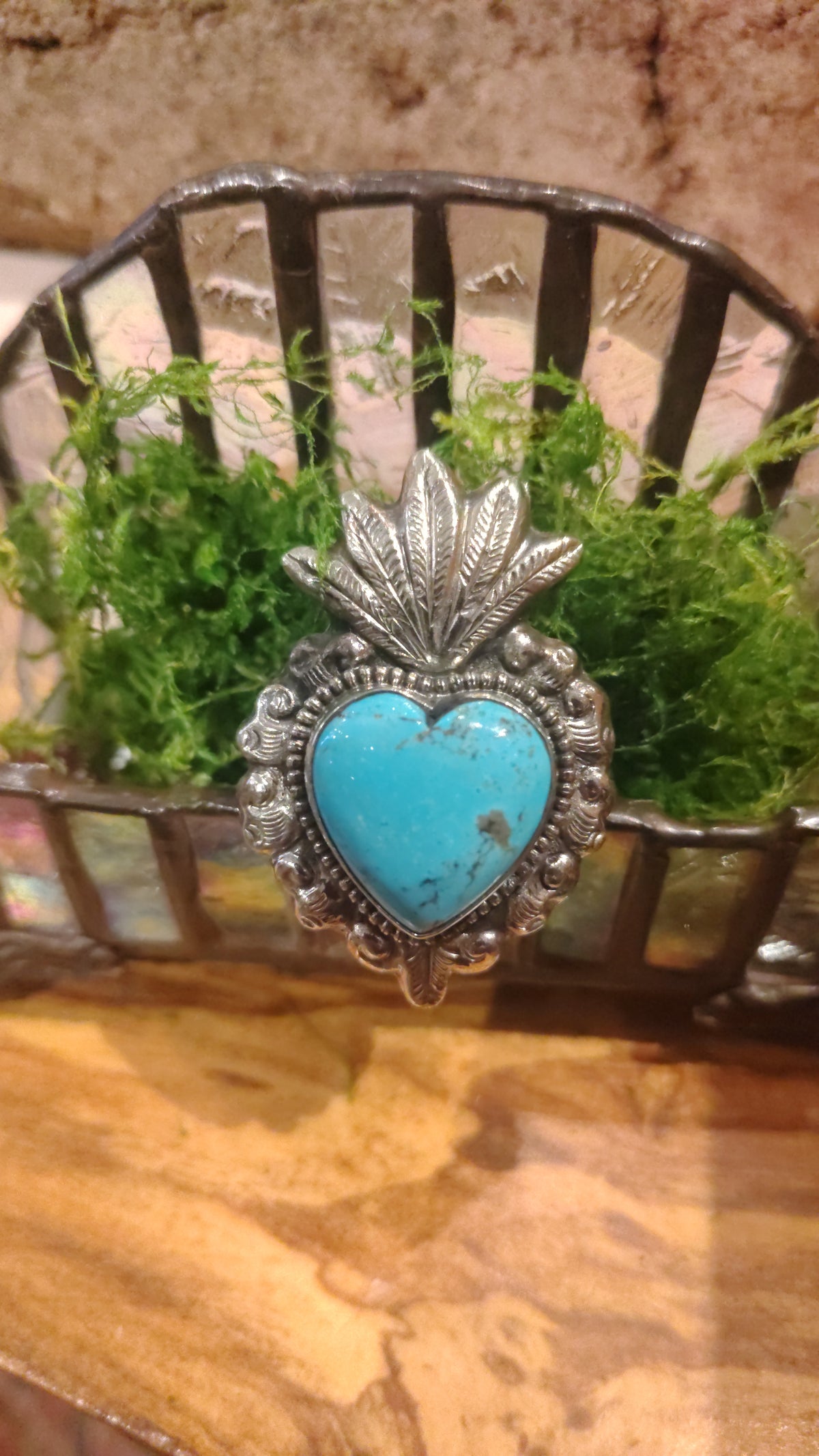 Turquoise Sacred Heart Ring