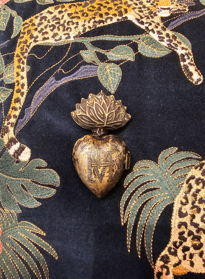 Sacred Heart Skull Pendant