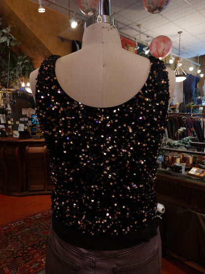 Paillettes Rame Sparkle Tank Top