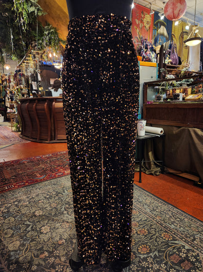 Pantaloni Paillettes Rame Sequin Pants