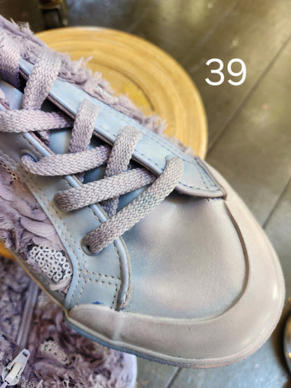 Hand Dyed Floral High Top Sneaker