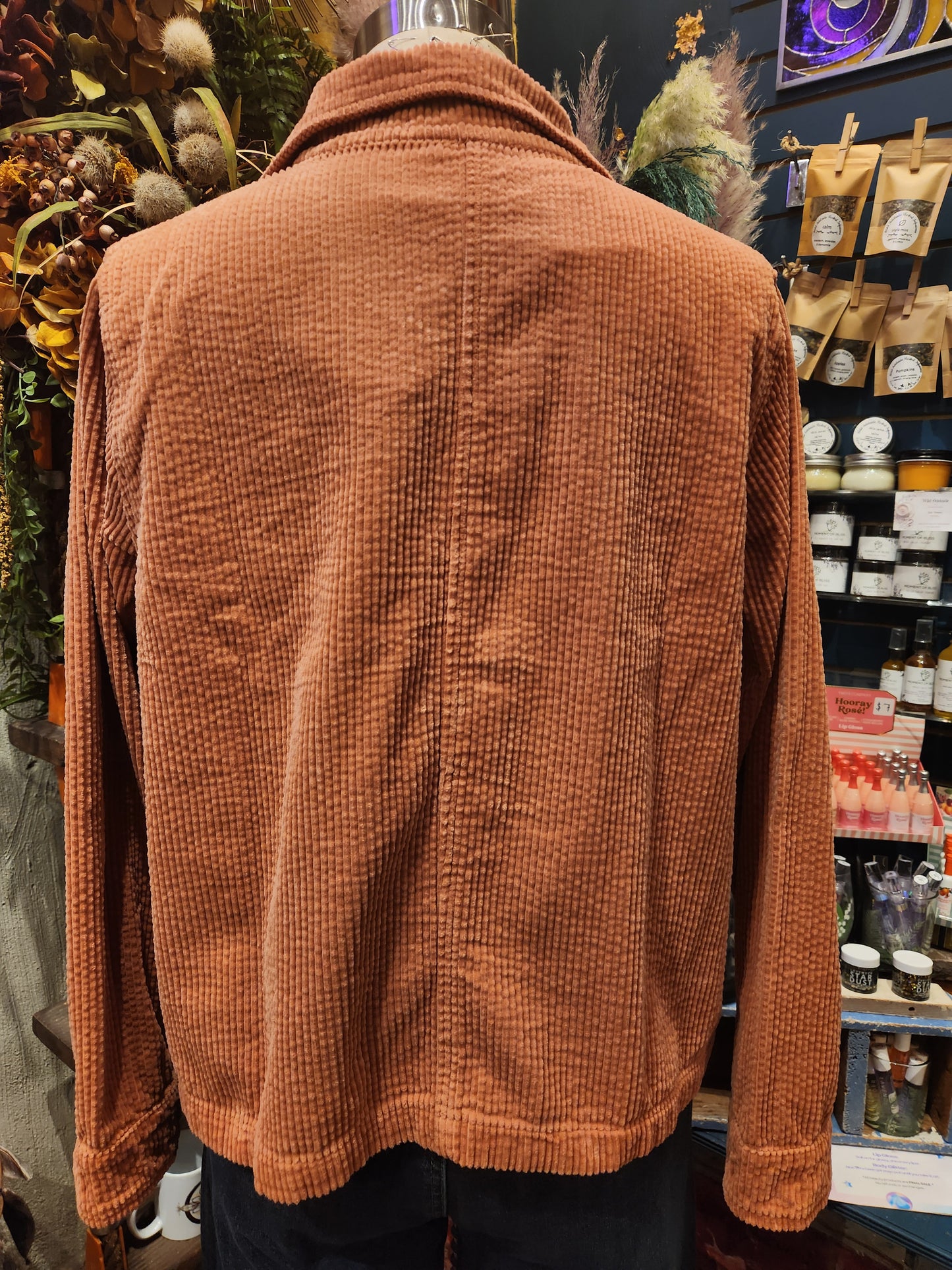 Cropped Lux Cord Jacket - Tandoori