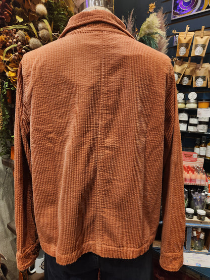 Cropped Lux Cord Jacket - Tandoori