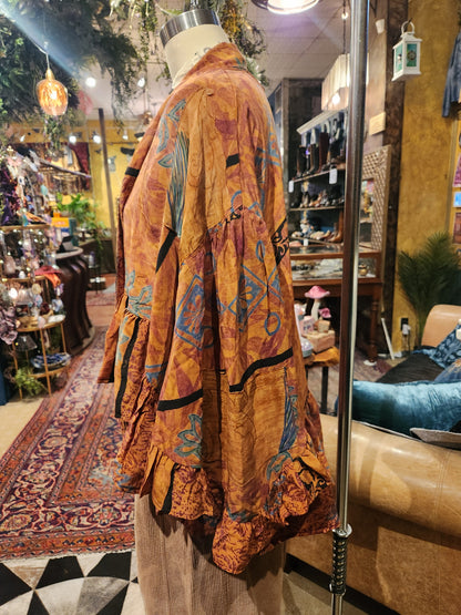 Crepe Sari Wild Rose Top 1225 - 044